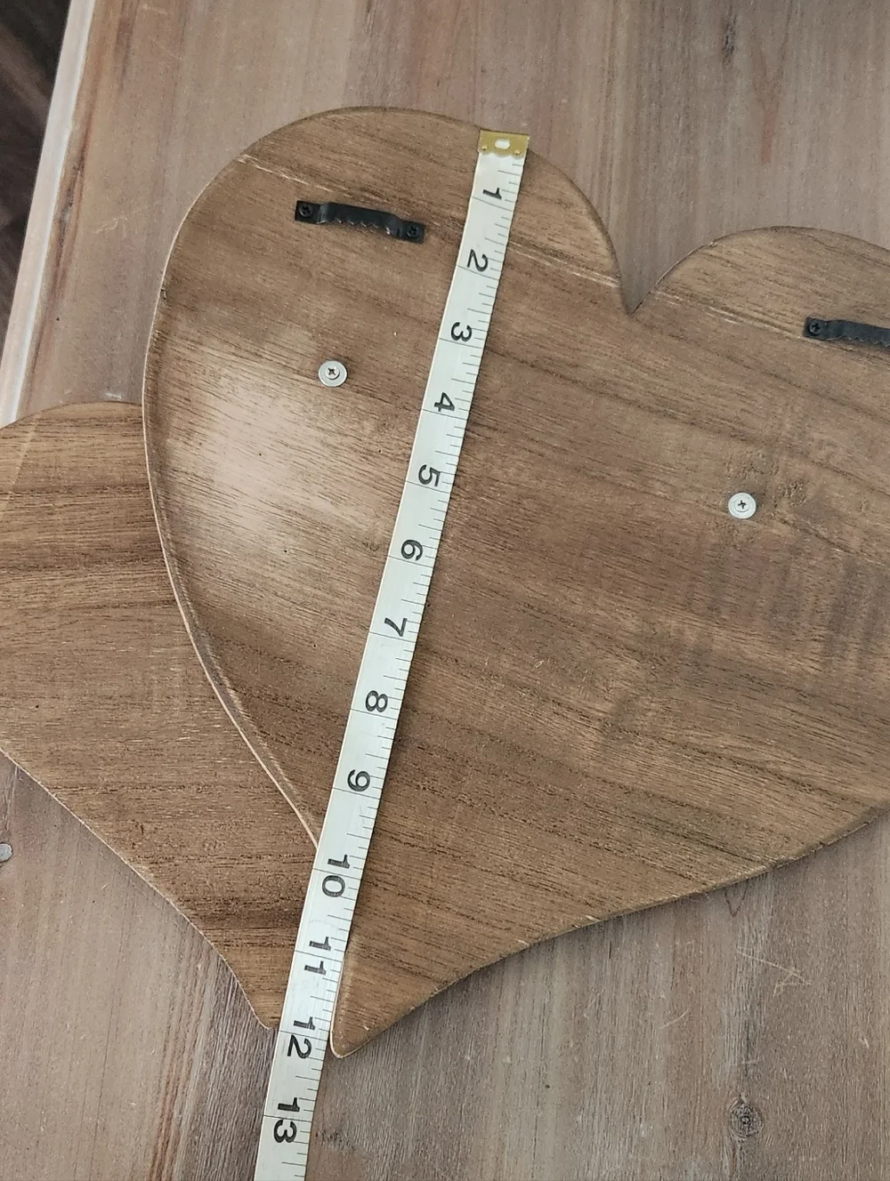 Rustic Double Wood Heart Photo Holder ✨ I Love Us ✨ Farmhouse Decor Anniversary